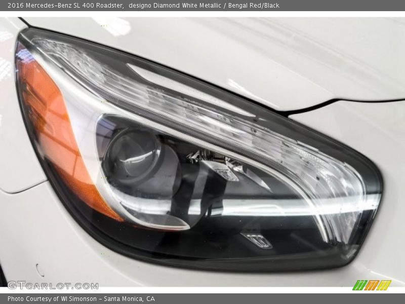 designo Diamond White Metallic / Bengal Red/Black 2016 Mercedes-Benz SL 400 Roadster