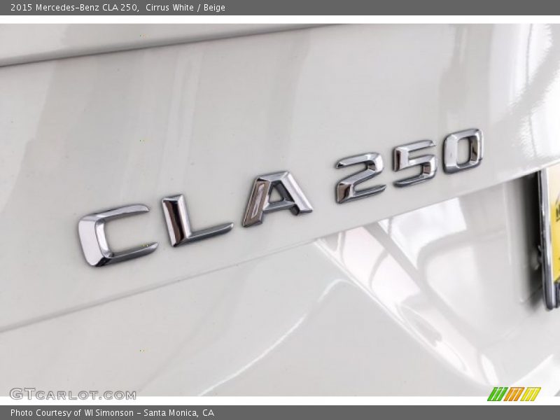Cirrus White / Beige 2015 Mercedes-Benz CLA 250