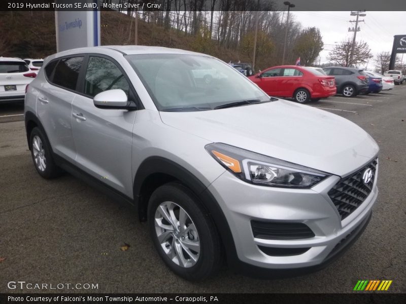 Molten Silver / Gray 2019 Hyundai Tucson SE AWD