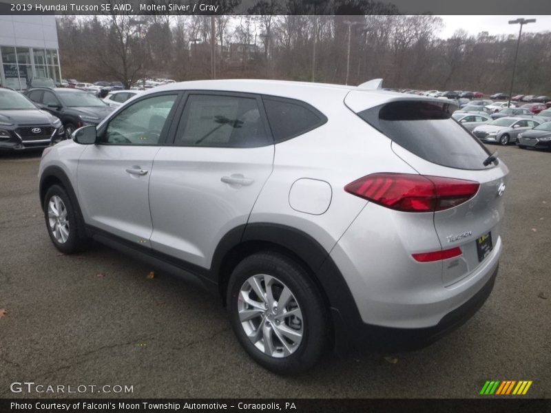 Molten Silver / Gray 2019 Hyundai Tucson SE AWD