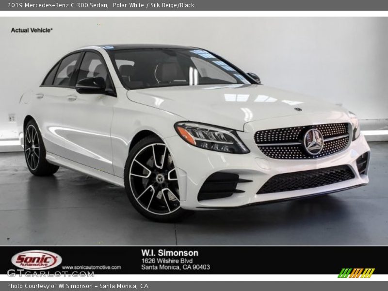 Polar White / Silk Beige/Black 2019 Mercedes-Benz C 300 Sedan