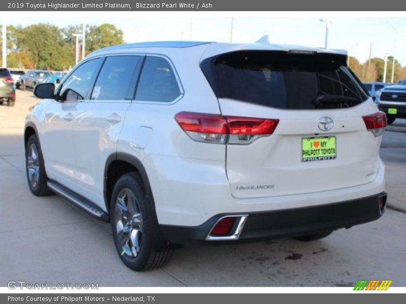 Blizzard Pearl White / Ash 2019 Toyota Highlander Limited Platinum