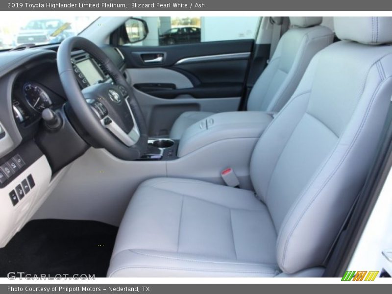 Blizzard Pearl White / Ash 2019 Toyota Highlander Limited Platinum