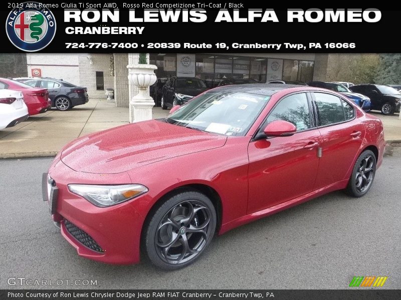 Rosso Red Competizione Tri-Coat / Black 2019 Alfa Romeo Giulia Ti Sport AWD