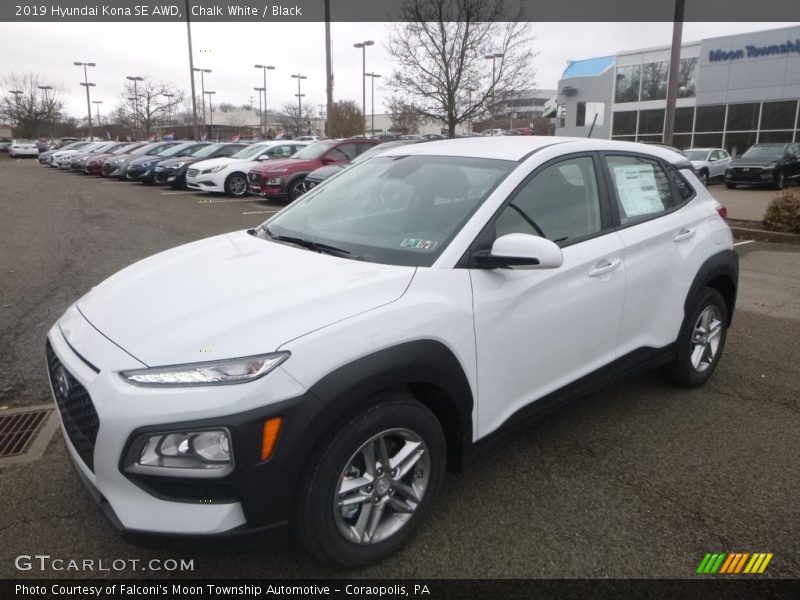 Chalk White / Black 2019 Hyundai Kona SE AWD
