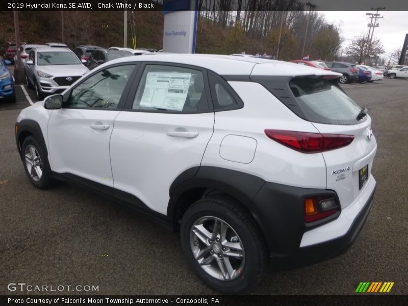 Chalk White / Black 2019 Hyundai Kona SE AWD
