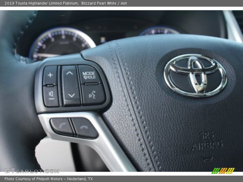 Blizzard Pearl White / Ash 2019 Toyota Highlander Limited Platinum