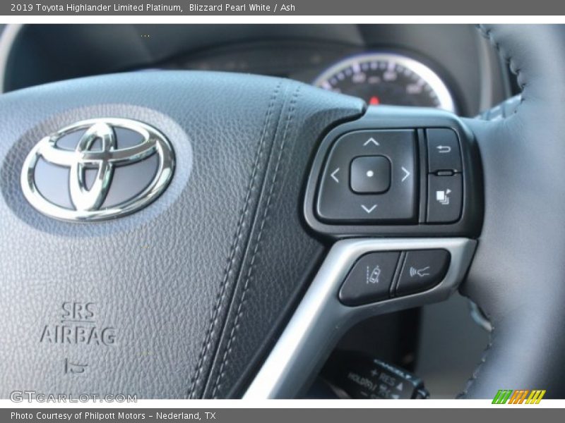 Blizzard Pearl White / Ash 2019 Toyota Highlander Limited Platinum
