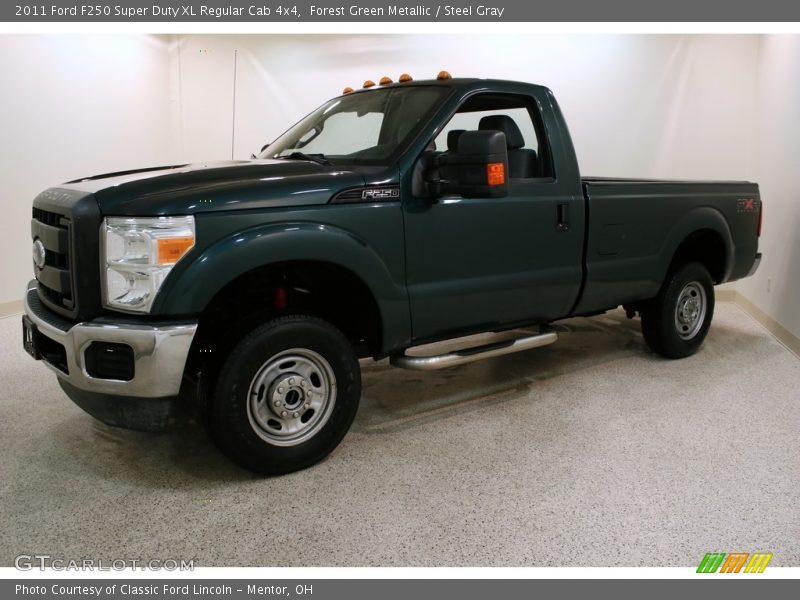 Forest Green Metallic / Steel Gray 2011 Ford F250 Super Duty XL Regular Cab 4x4