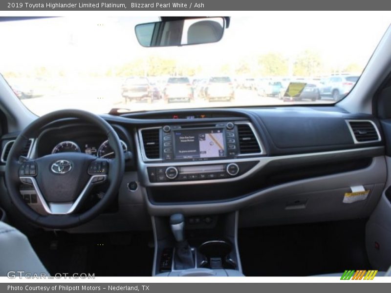 Blizzard Pearl White / Ash 2019 Toyota Highlander Limited Platinum