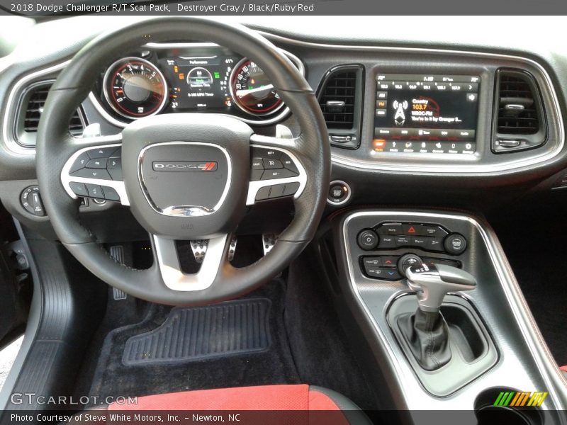 Destroyer Gray / Black/Ruby Red 2018 Dodge Challenger R/T Scat Pack