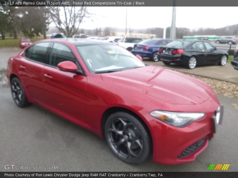 Rosso Red Competizione Tri-Coat / Black 2019 Alfa Romeo Giulia Ti Sport AWD