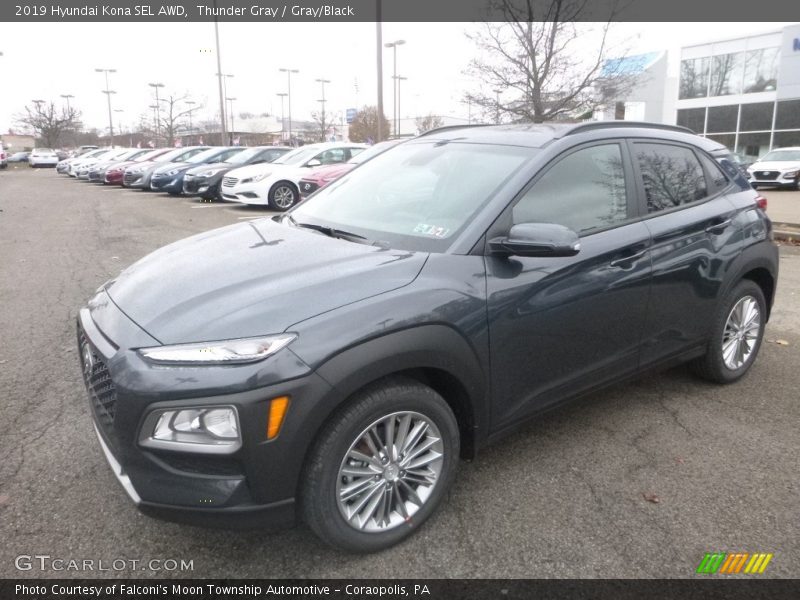 Thunder Gray / Gray/Black 2019 Hyundai Kona SEL AWD