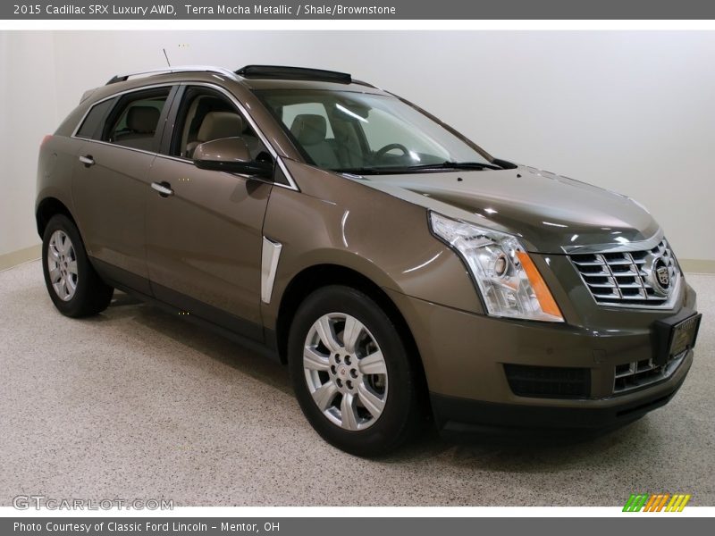 Terra Mocha Metallic / Shale/Brownstone 2015 Cadillac SRX Luxury AWD