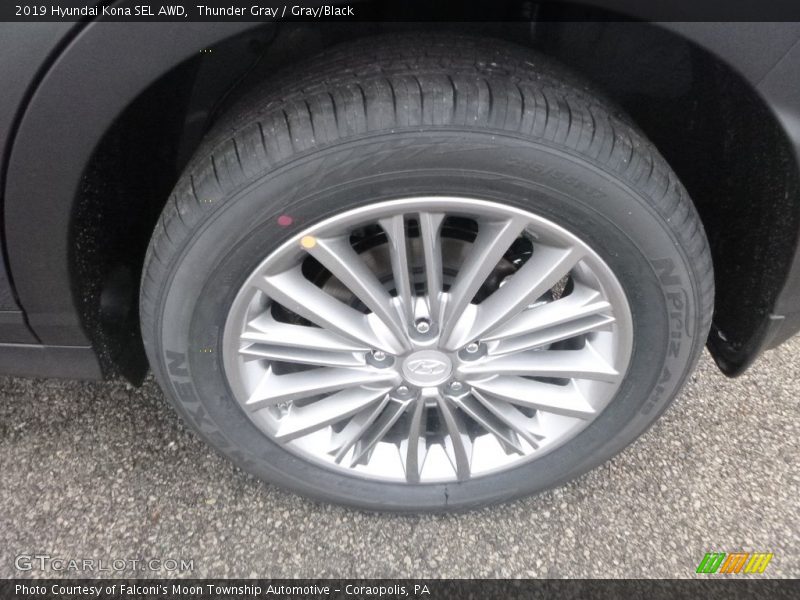 Thunder Gray / Gray/Black 2019 Hyundai Kona SEL AWD