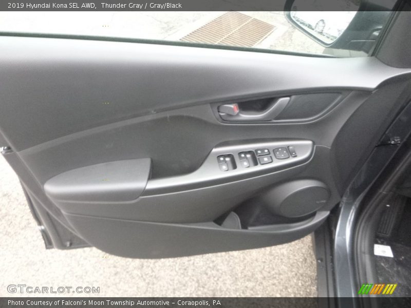 Thunder Gray / Gray/Black 2019 Hyundai Kona SEL AWD
