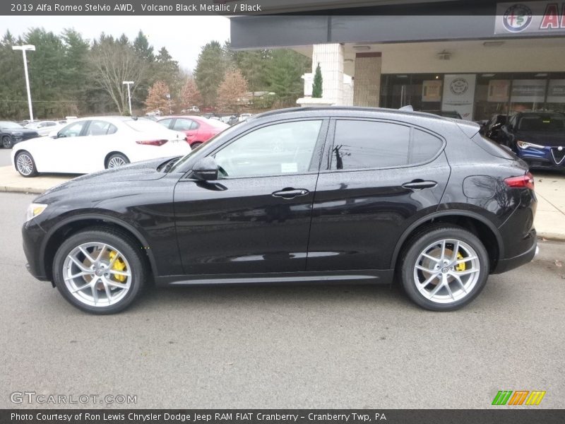 Volcano Black Metallic / Black 2019 Alfa Romeo Stelvio AWD