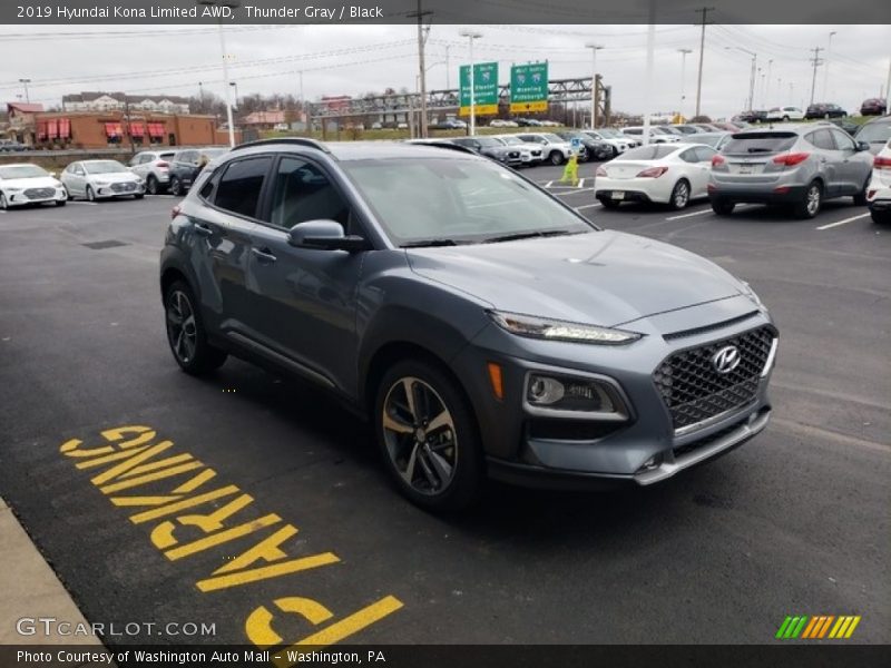 Thunder Gray / Black 2019 Hyundai Kona Limited AWD