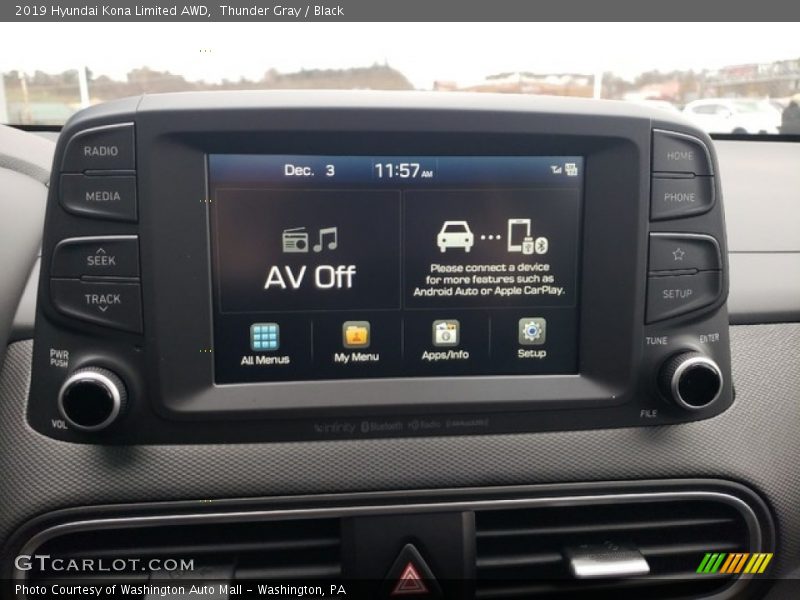 Thunder Gray / Black 2019 Hyundai Kona Limited AWD