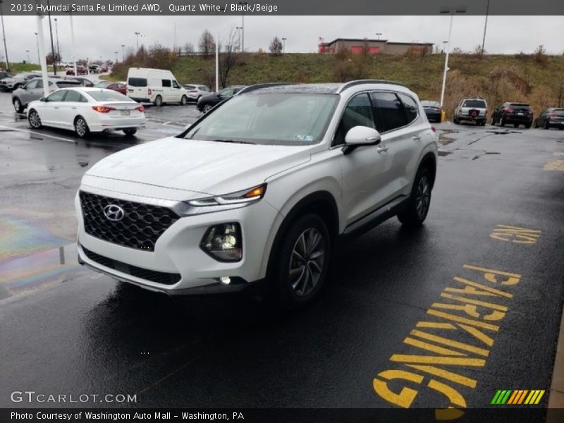 Quartz White / Black/Beige 2019 Hyundai Santa Fe Limited AWD