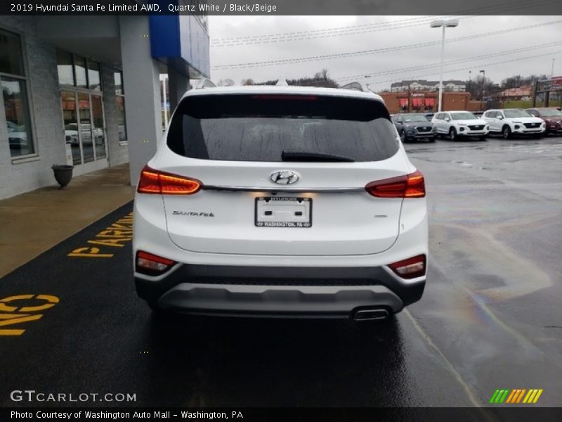 Quartz White / Black/Beige 2019 Hyundai Santa Fe Limited AWD