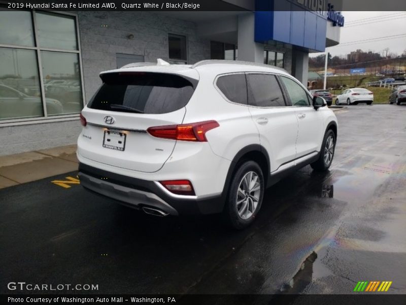 Quartz White / Black/Beige 2019 Hyundai Santa Fe Limited AWD