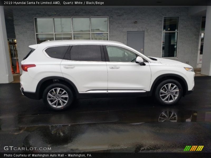 Quartz White / Black/Beige 2019 Hyundai Santa Fe Limited AWD