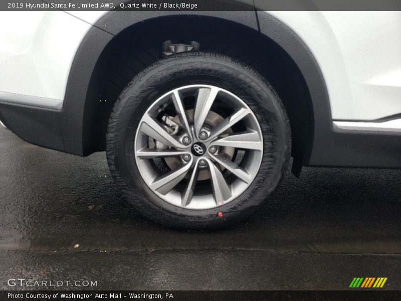 Quartz White / Black/Beige 2019 Hyundai Santa Fe Limited AWD