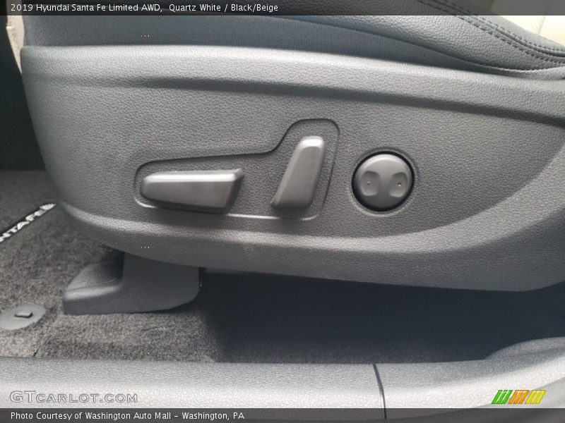 Quartz White / Black/Beige 2019 Hyundai Santa Fe Limited AWD