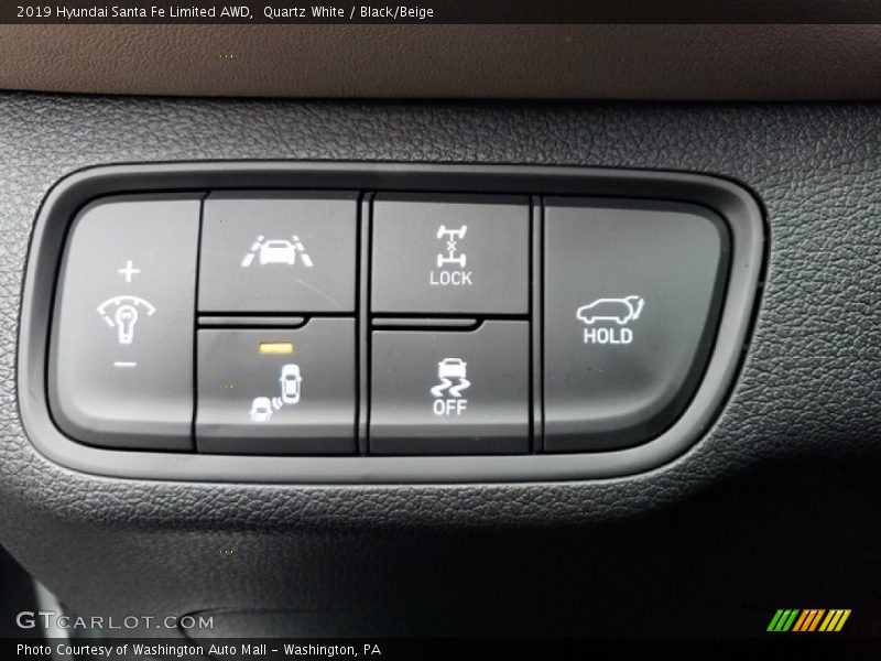 Quartz White / Black/Beige 2019 Hyundai Santa Fe Limited AWD