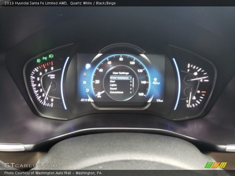 Quartz White / Black/Beige 2019 Hyundai Santa Fe Limited AWD