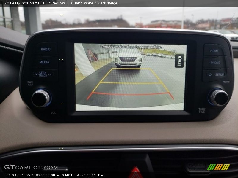 Quartz White / Black/Beige 2019 Hyundai Santa Fe Limited AWD