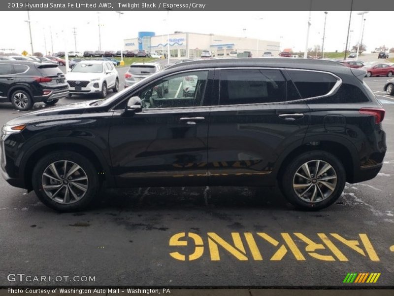 Twilight Black / Espresso/Gray 2019 Hyundai Santa Fe Limited AWD