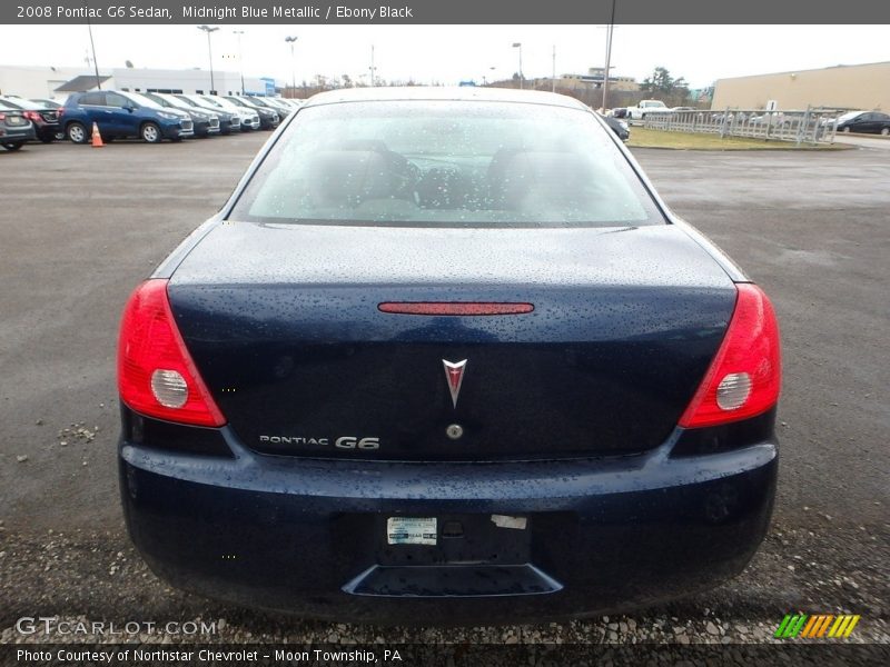 Midnight Blue Metallic / Ebony Black 2008 Pontiac G6 Sedan