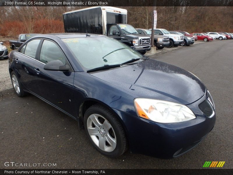 Midnight Blue Metallic / Ebony Black 2008 Pontiac G6 Sedan