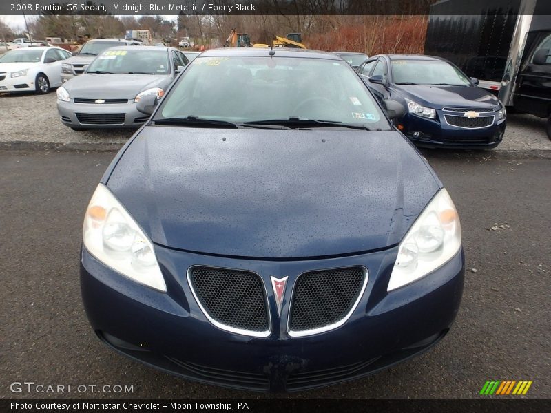 Midnight Blue Metallic / Ebony Black 2008 Pontiac G6 Sedan