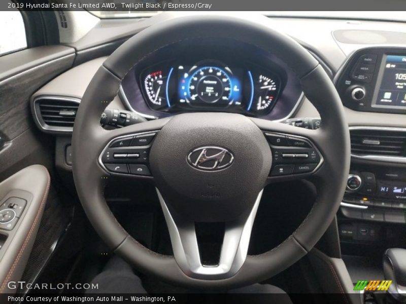 Twilight Black / Espresso/Gray 2019 Hyundai Santa Fe Limited AWD