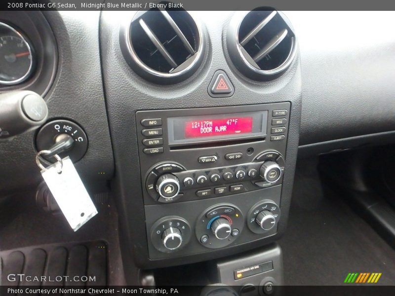 Midnight Blue Metallic / Ebony Black 2008 Pontiac G6 Sedan