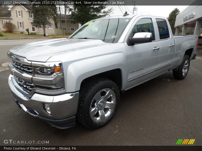 Silver Ice Metallic / Jet Black 2017 Chevrolet Silverado 1500 LTZ Double Cab 4x4