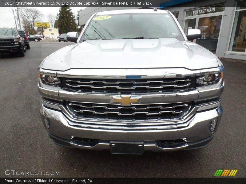Silver Ice Metallic / Jet Black 2017 Chevrolet Silverado 1500 LTZ Double Cab 4x4