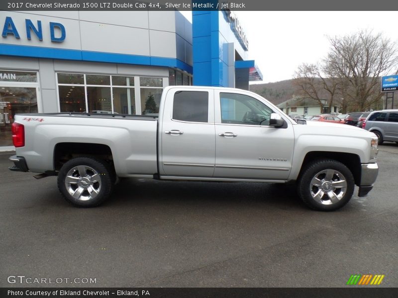 Silver Ice Metallic / Jet Black 2017 Chevrolet Silverado 1500 LTZ Double Cab 4x4