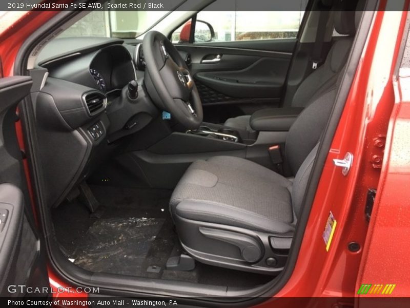 Scarlet Red / Black 2019 Hyundai Santa Fe SE AWD