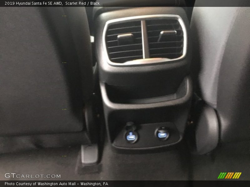 Scarlet Red / Black 2019 Hyundai Santa Fe SE AWD