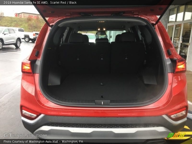 Scarlet Red / Black 2019 Hyundai Santa Fe SE AWD