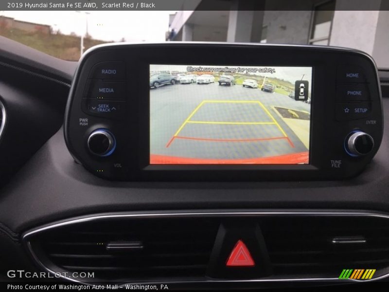 Scarlet Red / Black 2019 Hyundai Santa Fe SE AWD