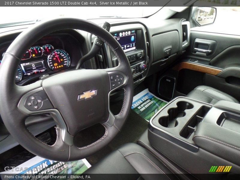 Silver Ice Metallic / Jet Black 2017 Chevrolet Silverado 1500 LTZ Double Cab 4x4