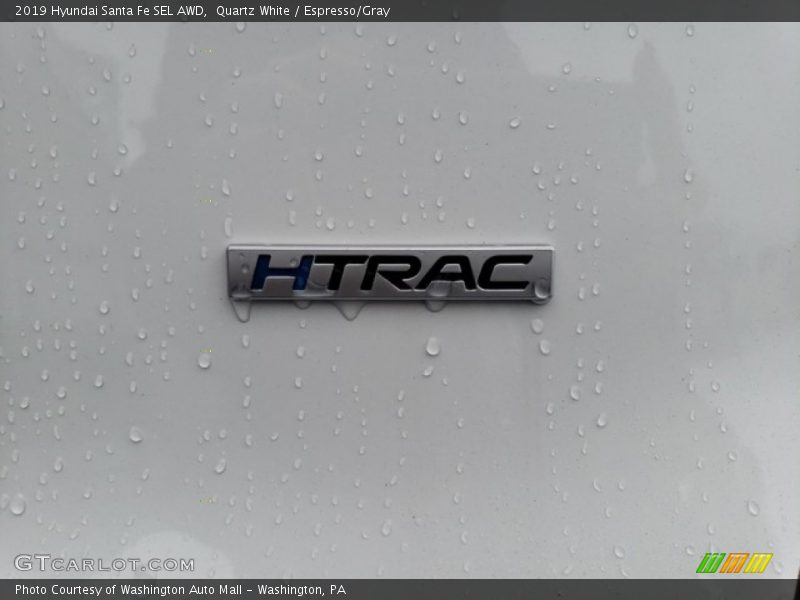 Quartz White / Espresso/Gray 2019 Hyundai Santa Fe SEL AWD