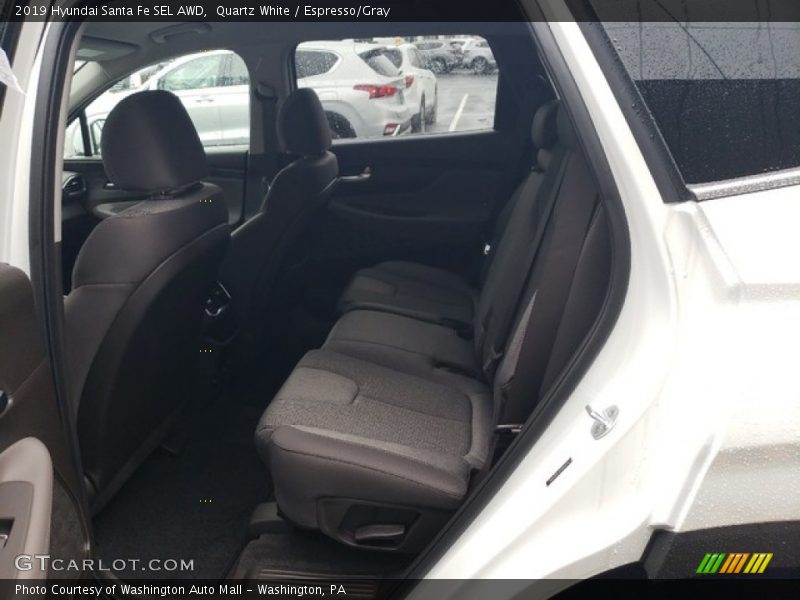Quartz White / Espresso/Gray 2019 Hyundai Santa Fe SEL AWD