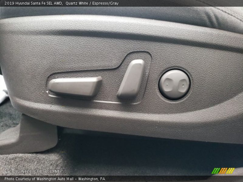 Quartz White / Espresso/Gray 2019 Hyundai Santa Fe SEL AWD