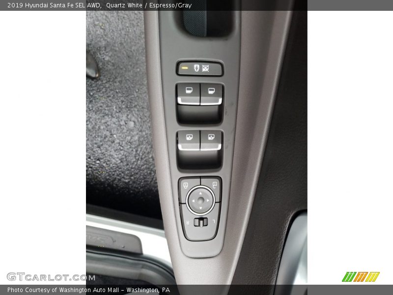 Quartz White / Espresso/Gray 2019 Hyundai Santa Fe SEL AWD